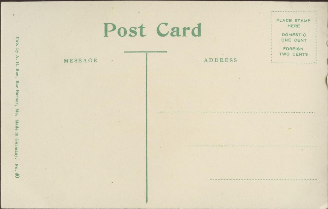Mount Desert reading Room Eastern Yacht Club Bar Harbor Maine Postcard