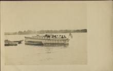 Baily Island ME Motor Yacht Photo Postcard with girls on boat