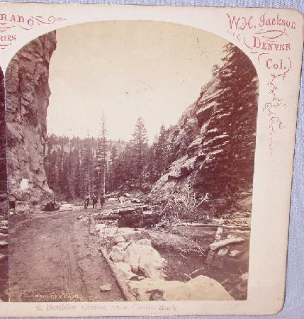 STEREOVIEW - BOULDER CANON - COLORADO