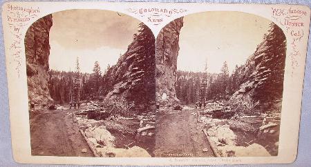 STEREOVIEW - BOULDER CANON - COLORADO