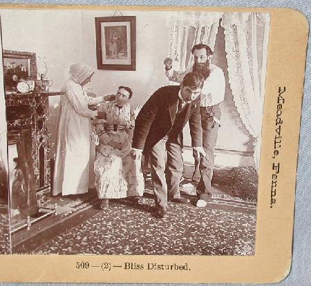 COMICAL STEREOVIEW PAIR - BLISS DISTURBED