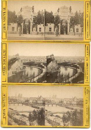 LATE 1800s STEREO VIEWS OF PARIS - SET OF THREE