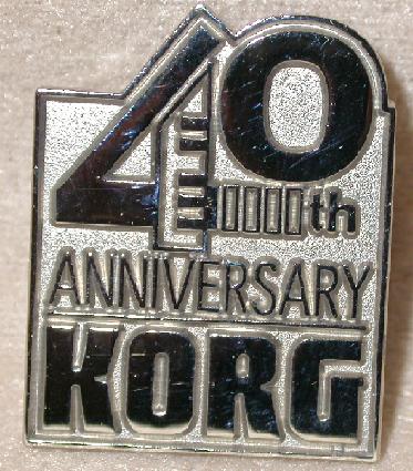 KORG 40TH ANNIVERSARY - COLLECTIBLE LAPEL PIN