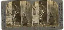 STEREOVIEW - COMICAL - JOHNNY AND THE EGGS