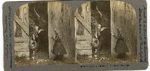 STEREOVIEW - COMICAL - JOHNNY AND THE EGGS
