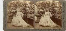 STEREOVIEW - Mrs. McKinley in the Conservatory