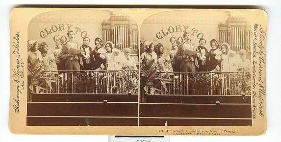 STEREOVIEW - COMICAL THE VILLAGE CHOIR - SET OF 2