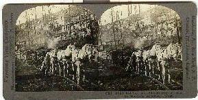 STEREOVIEW - WWI - LIGHT RAILWAY , LA HARAZEE, ARGONNE, FOREST