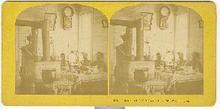 STEREOVIEW -INTERIOR OF U.S. ODSERVATORY, MT. WASHINGTON