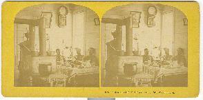 STEREOVIEW -INTERIOR OF U.S. ODSERVATORY, MT. WASHINGTON