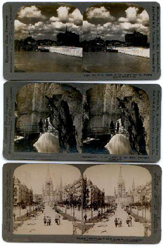 SET OF 3 STEREOVIEWS of EUROPE