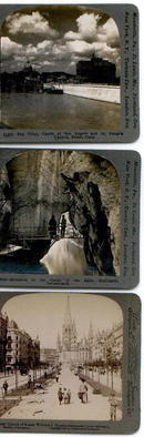SET OF 3 STEREOVIEWS of EUROPE
