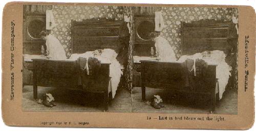 STEREO VIEW - LAST IN BED...