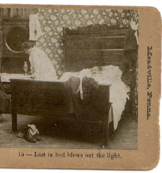 STEREO VIEW - LAST IN BED...