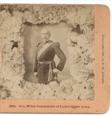 STEREOVIEW OF GENERAL MILES - COMMANDER OF THE UNITED STATES ARMY
