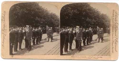 STEREO VIEW OF KING OSCAR II - KING OF SWEDEN