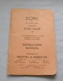 DORIC PLASTIC SLIDE RULE BOOK T