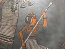 MADE IN UAR COPPER PLATTER WITH EGYPTIAN MOTIF