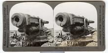 A RUSSIAN GUN DISMANTLED BY IMPLEMENTS OF WAR - STEREOVIEW
