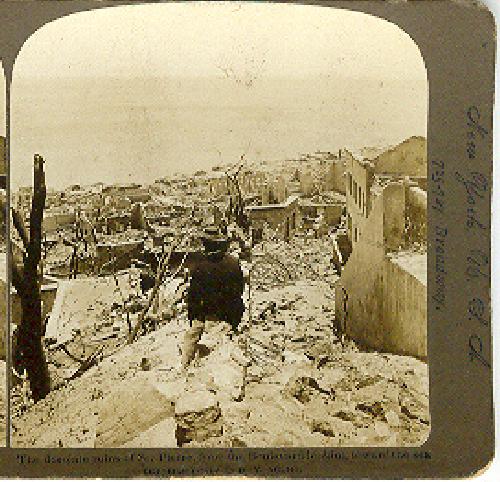 DESOLUTE RUINS OF ST. PIERRE - STEREOVIEW