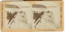 STEREOVIEW - FREE NIAGARA. PROSPECT POINT. WINTER