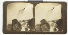 STEREOVIEW - ROCK OF AGES AND LUNA FALLS, NIAGARA FALLS, U.S.A.