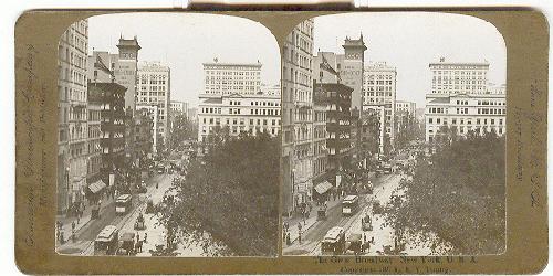 STEREOVIEW - The Great Broadway, New York, U.S.A.