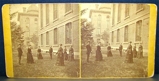 STEREOVIEW - PLAYING CROQUET