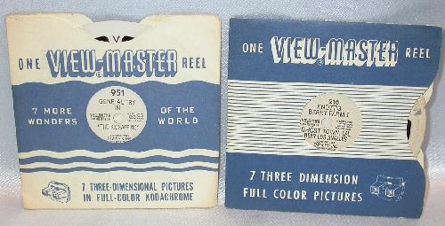 TWO WESTERN VIEWMASTER REELS - GENE AUTRY & KNOTTS BERRY FARM