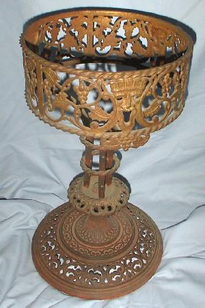 VICTORIAN - ORNATE CAST IRON PLANT STAND