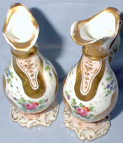PAIR OF BEAUTIFUL HAND PAINTED OIL AND VINEGAR SET BELIEVED TO BE