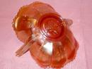 CARNIVAL GLASS DOUBLE HANDLE BUTTERFLY MOTIF DISH
