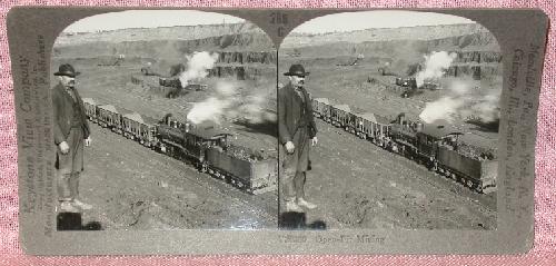STEREOVIEW - OPEN PIT MINING TRAIN