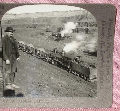 STEREOVIEW - OPEN PIT MINING TRAIN