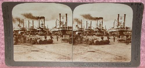 STEREOVIEW - NEW ORLEANS STEAMBOATS