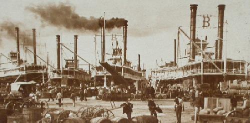 STEREOVIEW - NEW ORLEANS STEAMBOATS