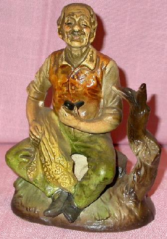 HANDPAINTED OLD MAN FIGURINE
