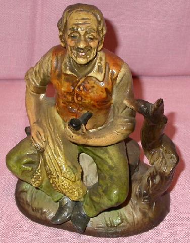 HANDPAINTED OLD MAN FIGURINE