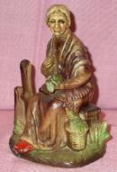 HANDPAINTED OLD WOMAN FIGURINE