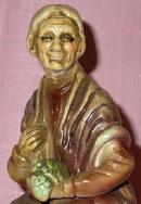 HANDPAINTED OLD WOMAN FIGURINE
