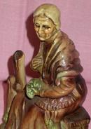 HANDPAINTED OLD WOMAN FIGURINE