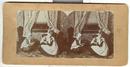 STEREOVIEW - LITTLE VICTORIAN GIRLS PLAYING WITH DOLLS