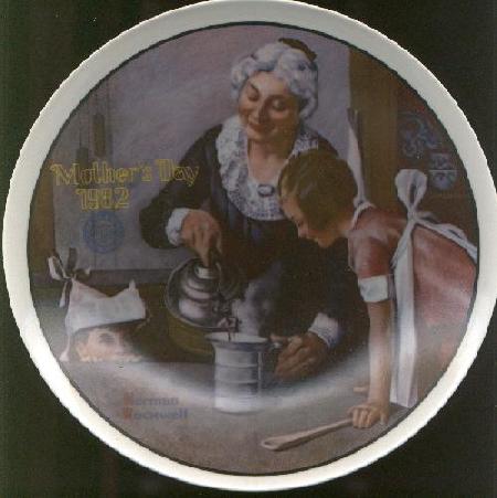 MOTHER'S DAY NORMAN ROCKWELL COLLECTOR PLATE