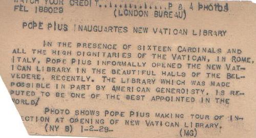 RARE & ORIGINAL PHOTO OF POPE PIUS XI