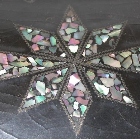 INLAID PAPER MACHE PENCIL BOX