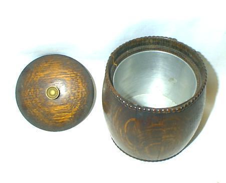 OAK TOBACCO JAR