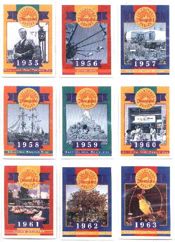 DISNEYLAND - COMPLETE SET OF 40th ANNIVERSARY COLLECTOR CARDS