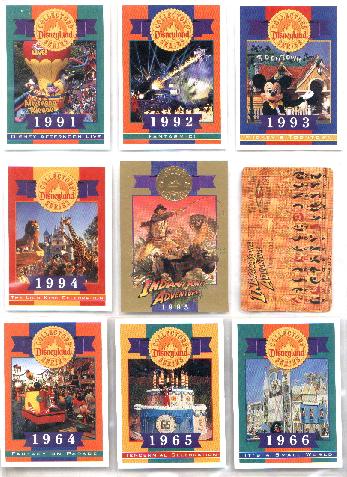 DISNEYLAND - COMPLETE SET OF 40th ANNIVERSARY COLLECTOR CARDS