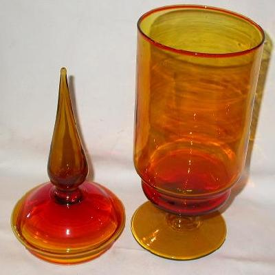 AMBERINA COVERED JAR