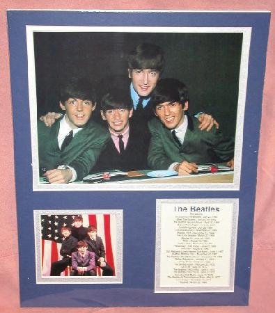 THE BEATLES - MATTED BIOGRAPHY ART